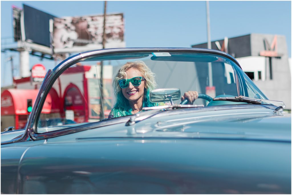 "Let's Ride" Music Video Stills with Allison Piccioni, Mike Clairmont, 1959 Chevrolet Corvette, behind the scenes