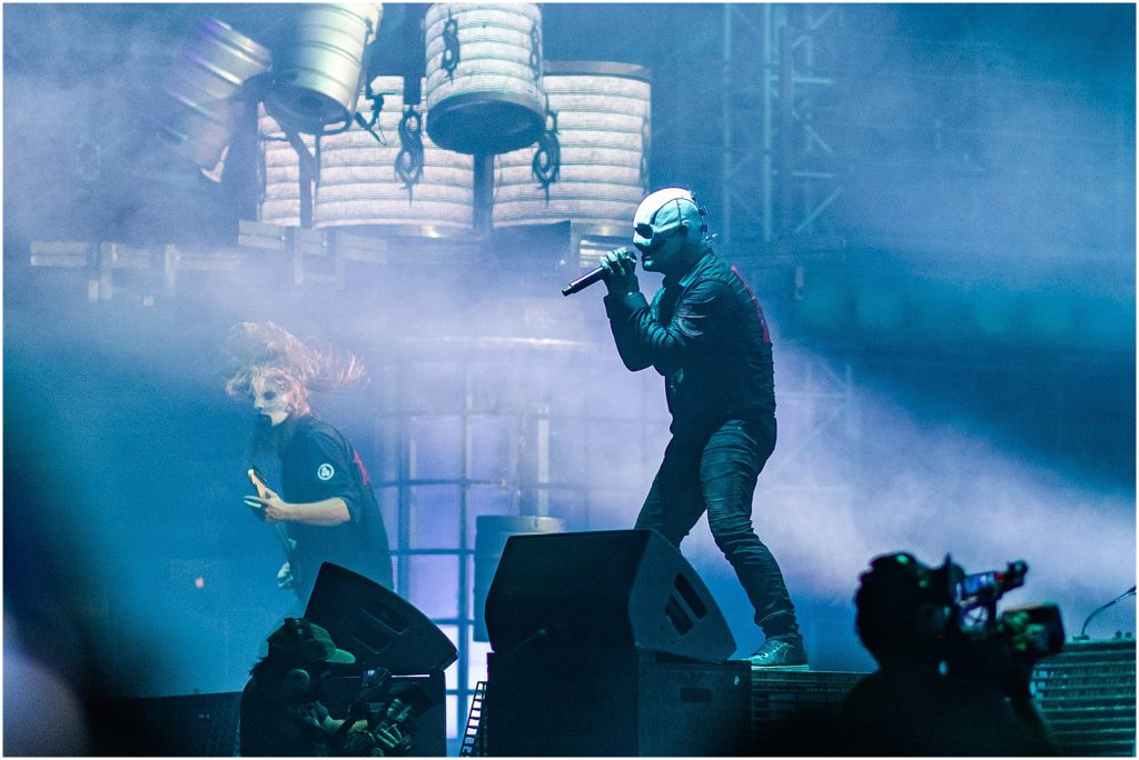 Riot Fest in Chicago 2021. Slipknot, Corey Taylor on stage.