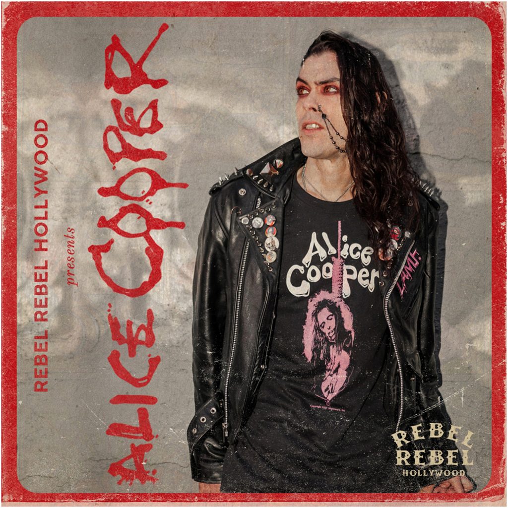Official ALICE COOPER t-shirts and clothing shot in West Hollywood.