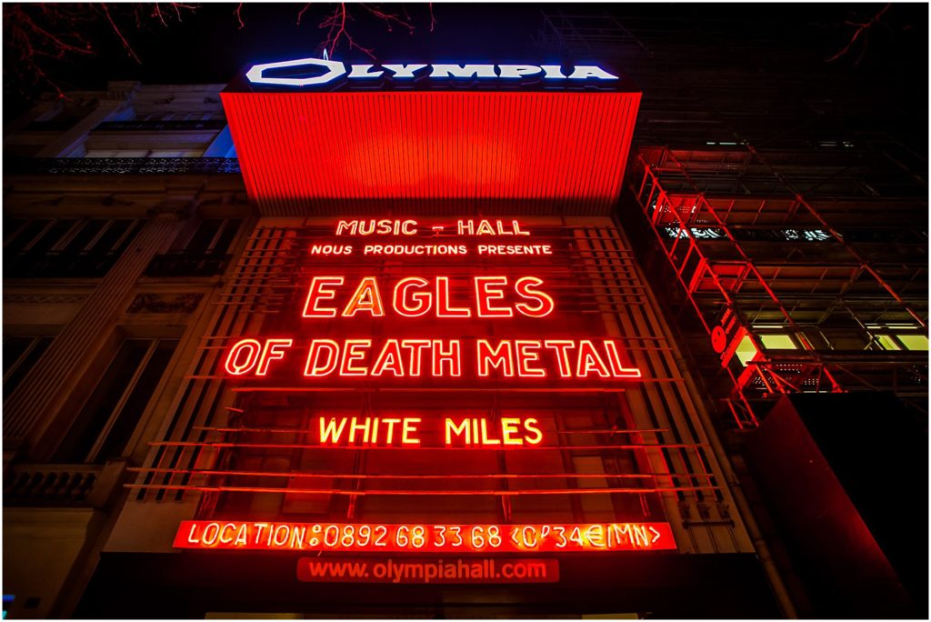 Eagles of Death Metal at L'Olympia in Paris, 2016. 