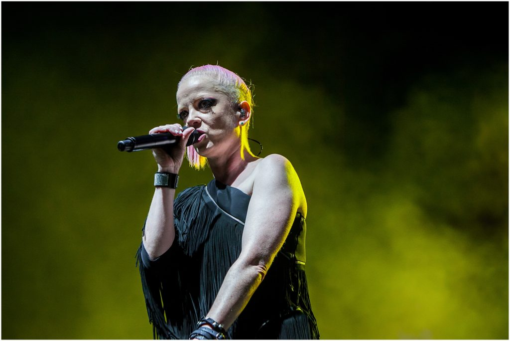 Garbage at Hollywood Forever Cemetery. Shirley Manson delivers a face-melting set to a crowd in Hollywood Forever Cemetery.