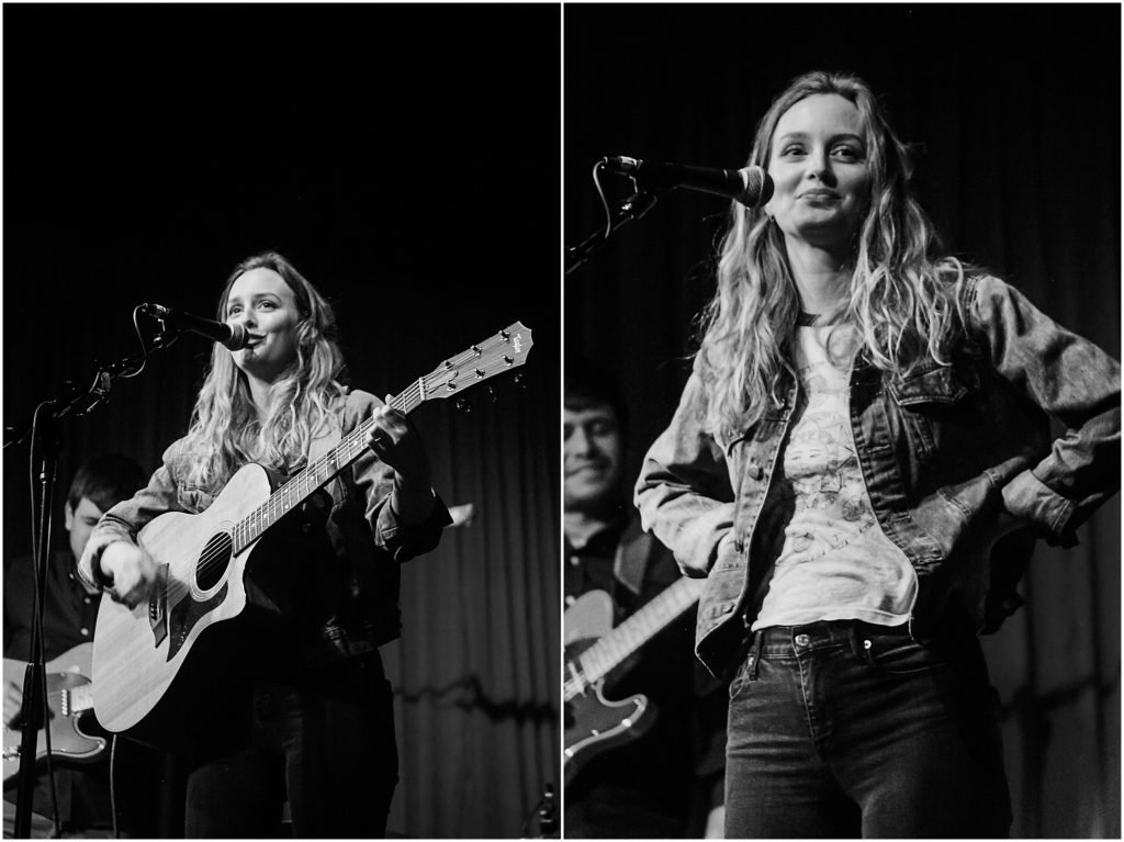 Leighton Meester performs an acoustic set at the Hotel Cafe in Hollywood for an intimate crowd.
