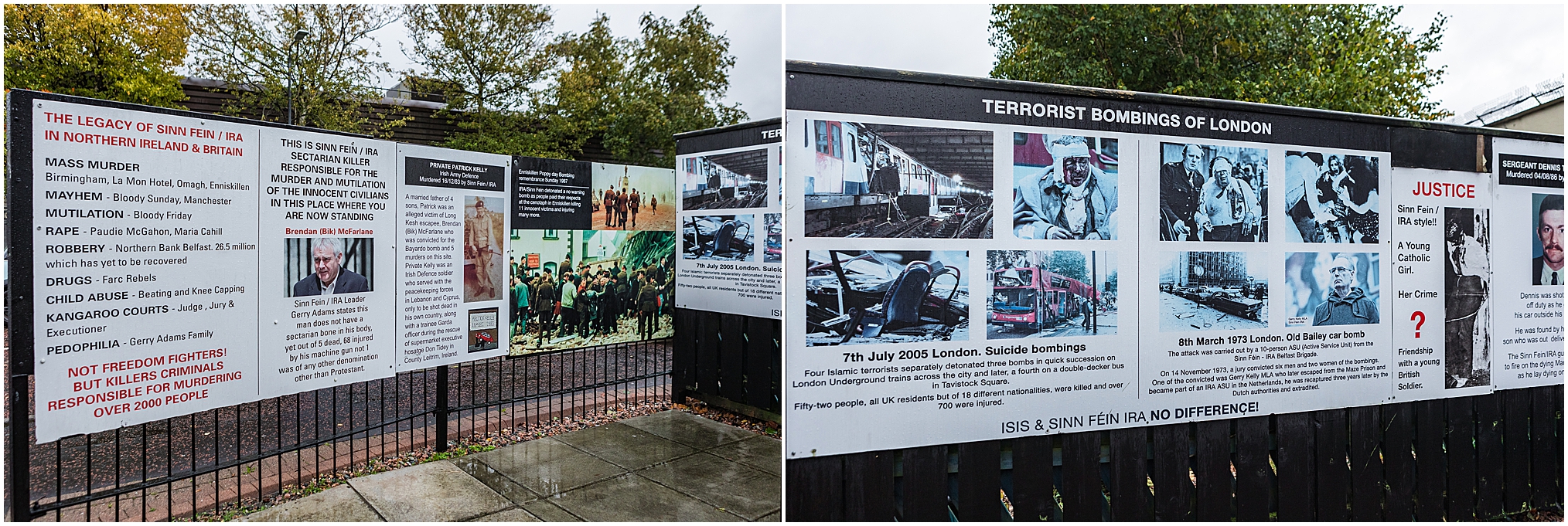 Northern Coast, Ireland; Belfast, IRA street murals and memorials