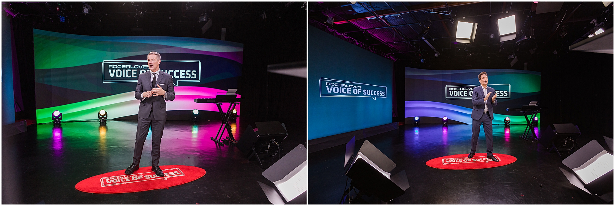 Stills for the weekend filming of Roger Love's Voice of Success, a virtual vocal coaching program