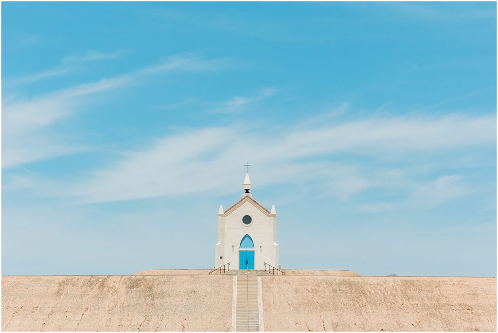 A Day in Yuma, Arizona. California roadside attractions: Felicity, CA: Center of the World Plaza pyramid chapel.