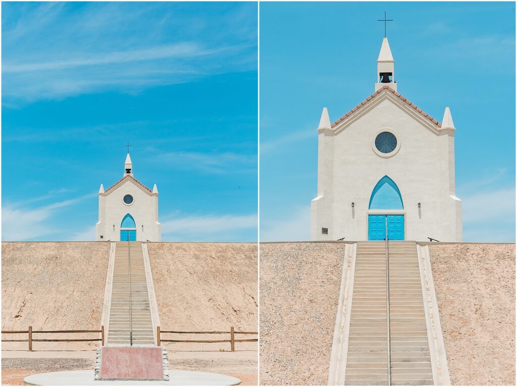 A Day in Yuma, Arizona. California roadside attractions: Felicity, CA: Center of the World Plaza pyramid chapel.