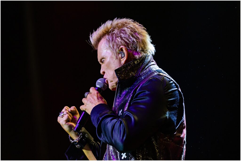 Billy Idol and his band perform at The Chelsea Theater in the Cosmopolitan during his residency in Las Vegas, Nevada. Kelli Hayden Photography