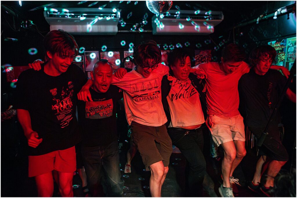 The Support Sake Tour! American rock band, The Falling Doves, traveled around Japan to perform their music and help bring some awareness to the diminishing Japanese sake industry by bridging music and culture. - SHIBUYA, TOKYO - Club Heavy Sick.