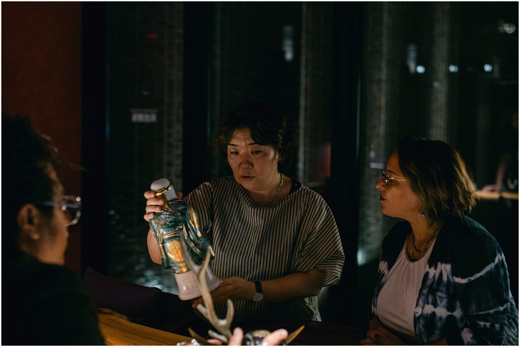 The Support Sake Tour! American rock band, The Falling Doves, traveled around Japan to perform their music and help bring some awareness to the diminishing Japanese sake industry by bridging music and culture. - Seiko Kinshichi of Matsunami Shuzo.
