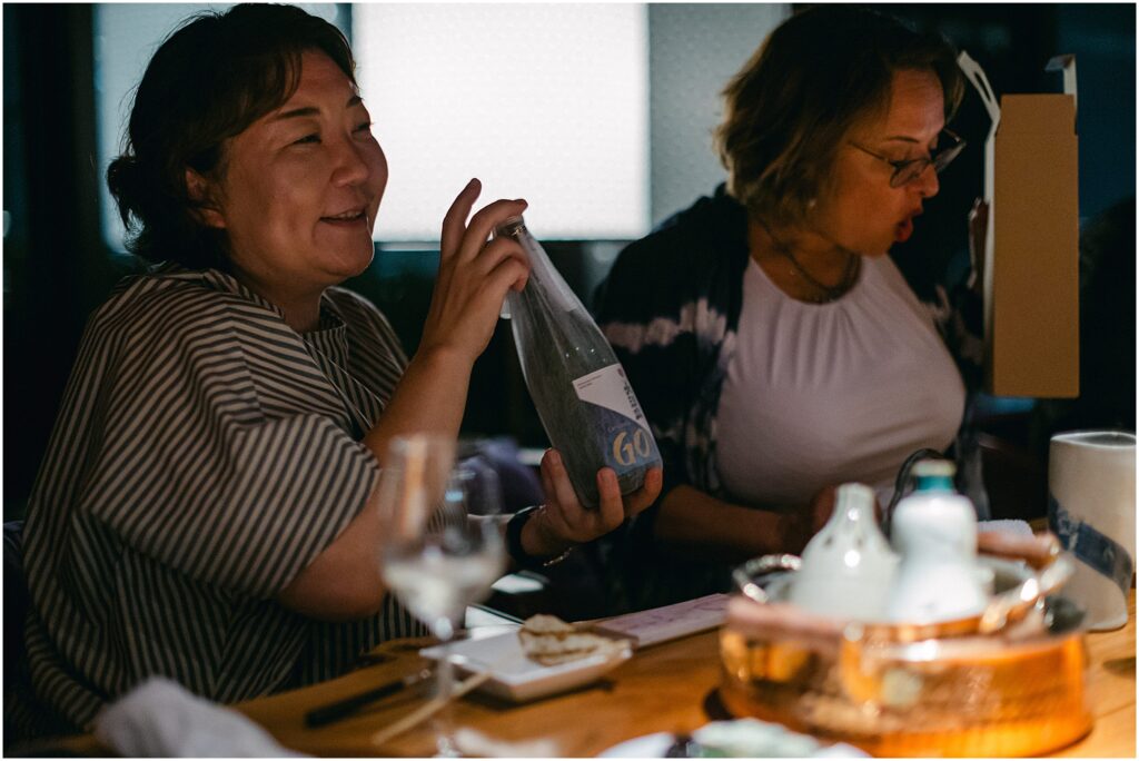 The Support Sake Tour! American rock band, The Falling Doves, traveled around Japan to perform their music and help bring some awareness to the diminishing Japanese sake industry by bridging music and culture. - Seiko Kinshichi of Matsunami Shuzo.