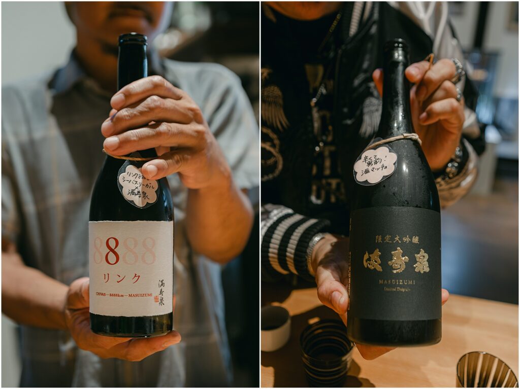 The Support Sake Tour! American rock band, The Falling Doves, traveled around Japan to perform their music and help bring some awareness to the diminishing Japanese sake industry by bridging music and culture. - Masuizumi Saseki. Masuda Sake Company located in Iwase, Toyama.