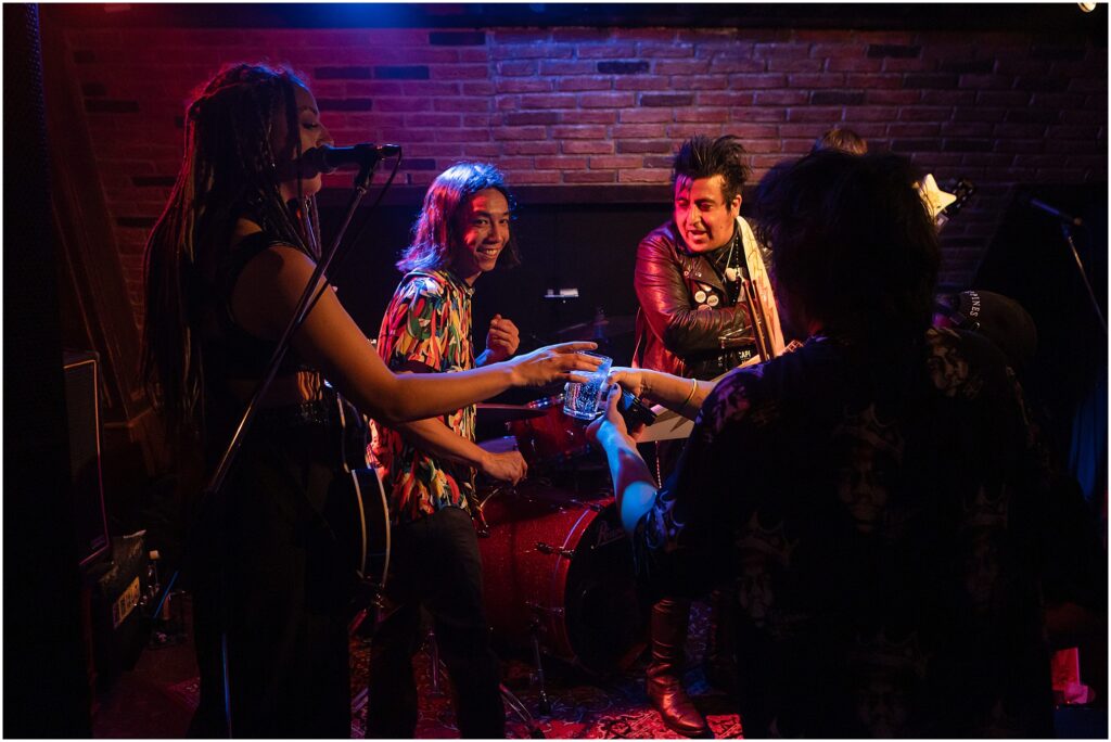 The Support Sake Tour! American rock band, The Falling Doves, traveled around Japan to perform their music and help bring some awareness to the diminishing Japanese sake industry by bridging music and culture. - Shibuya, Tokyo - Ruby Room.