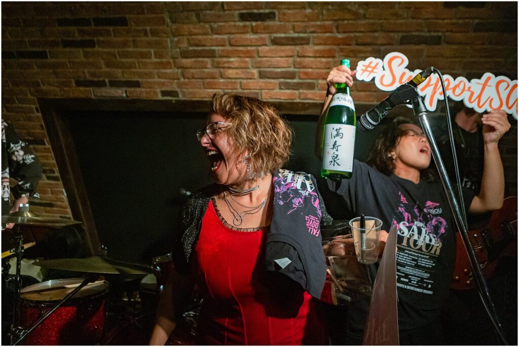 The Support Sake Tour! American rock band, The Falling Doves, traveled around Japan to perform their music and help bring some awareness to the diminishing Japanese sake industry by bridging music and culture. - Shibuya, Tokyo - Ruby Room.
