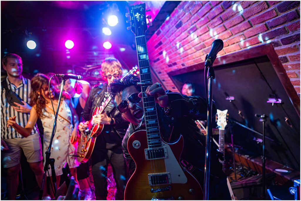 The Support Sake Tour! American rock band, The Falling Doves, traveled around Japan to perform their music and help bring some awareness to the diminishing Japanese sake industry by bridging music and culture. - Shibuya, Tokyo - Ruby Room.